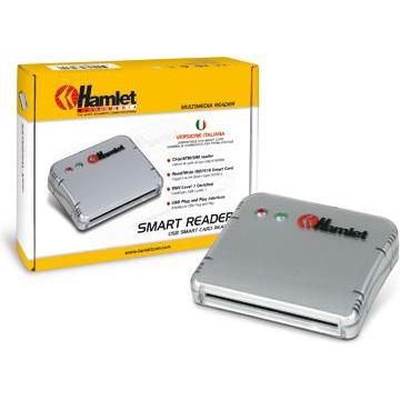 Hamlet Smartcard- und Simkartenleser zum Anschluss an den PC (USB 2.0) (HUSCR2)