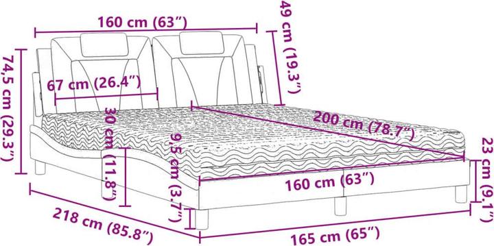 Image du produit vidaXL Bett (160 x 200 cm)