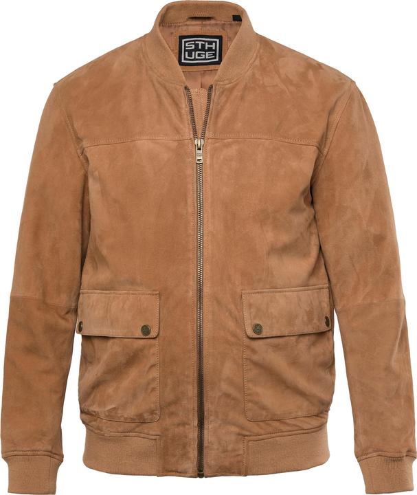 Produktbild Sthuge Lederblouson, Ziegenveloursleder, Collegekragen, bis 7 XL (5XL)