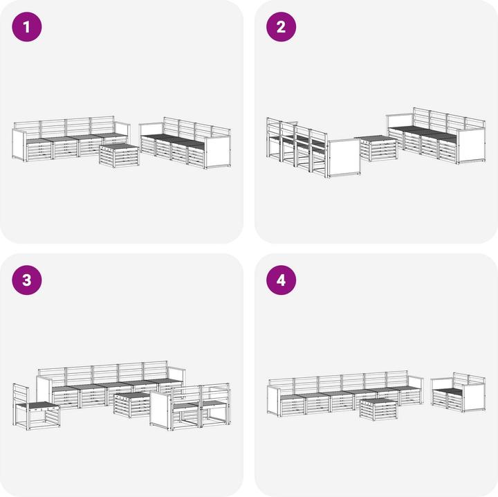 Produktbild vidaXL Outdoor-Sofa
