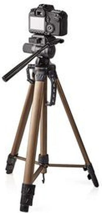 Nedis Treppiede - Funzione pan e tilt - Max. 3,5 kg - 161 cm - Testa panoramica a 3 vie - S (Materiale sintetico, Metallo)