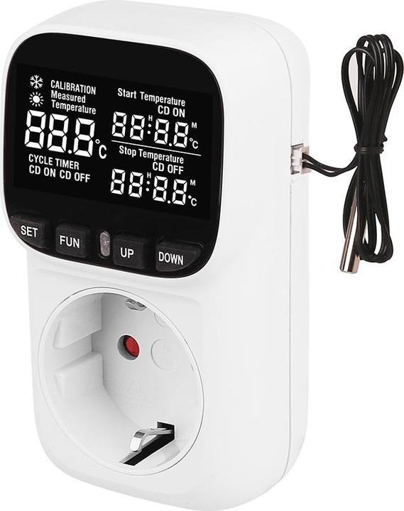 Actual product image Offgridtec Temperature controller for socket outlet with digital display and external sensor