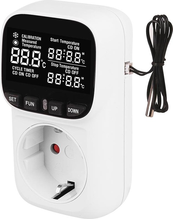 Produktbild Offgridtec Temperaturregler für Steckdose mit Digitalanzeige und externem Sensor