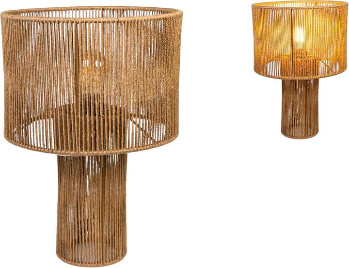 Lampada da tavolo con paralume in corda (E27)