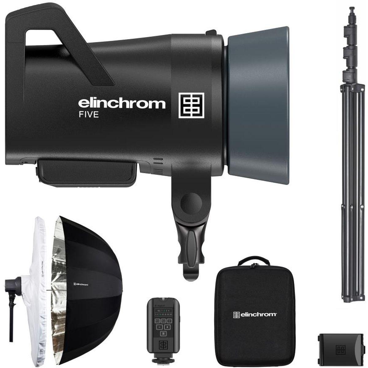 Elinchrom Kit per ritratti all'aperto FIVE (522 W, Set), Flash da studio, Nero