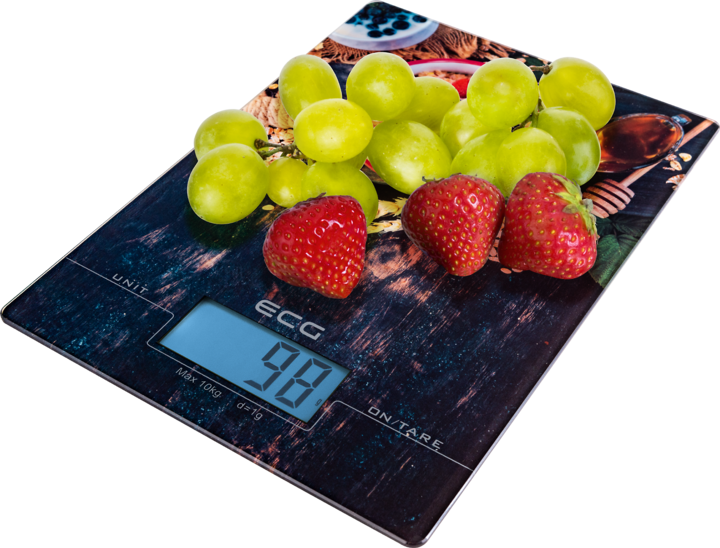 Actual product image ECG KV 1021 Berries Multicolor Countertop Rectangle Electronic Kitchen Scale