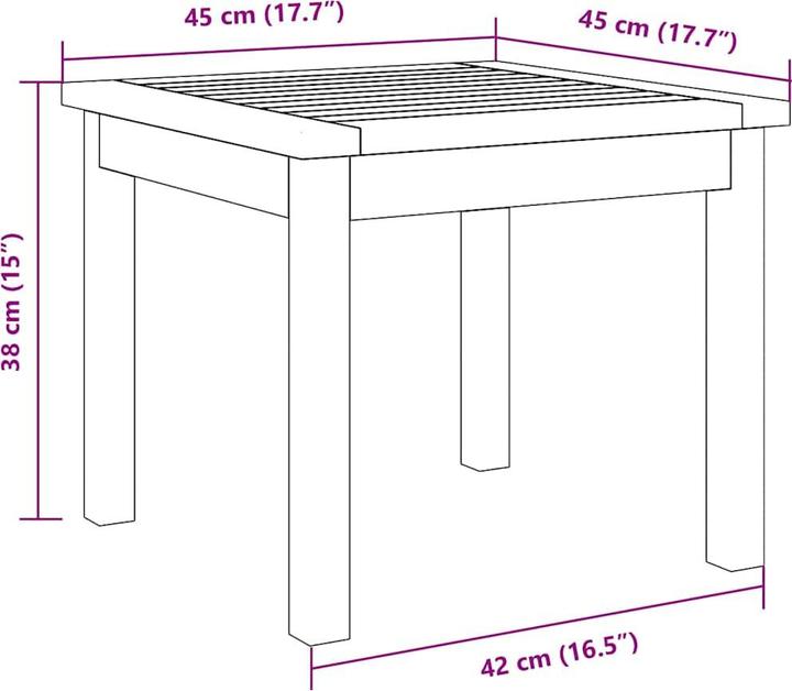 Immagine prodotto vidaXL Tavolino in legno di acacia