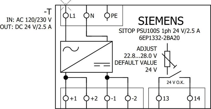 Produktbild Siemens Hutschienen-Netzteil (DIN-Rail