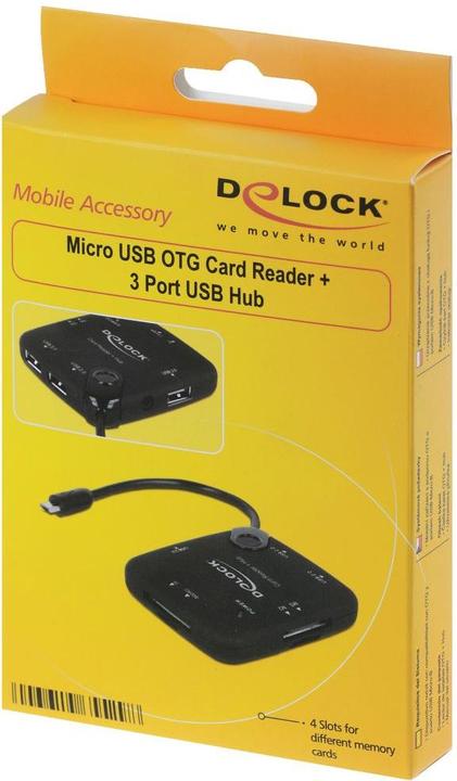 Image du produit Delock USB type A, Micro USB type B, SD / SDHC / Micro SD / M2 / MS, FAT32 (Micro USB)