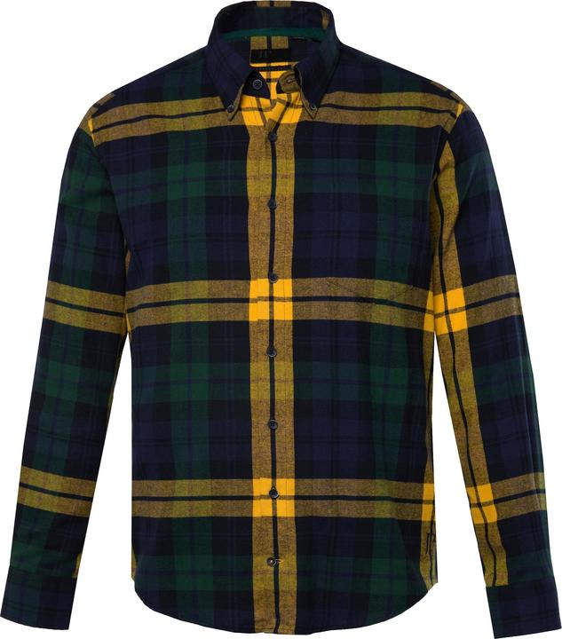 Produktbild JP1880 JP 1880 Karo-Flanellhemd, Langarm, Buttondown-Kragen, Modern Fit (3XL)