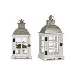 Giftdecor, Laterne, Laterne weiss Holz rechteckig mittel hoch (1 x)