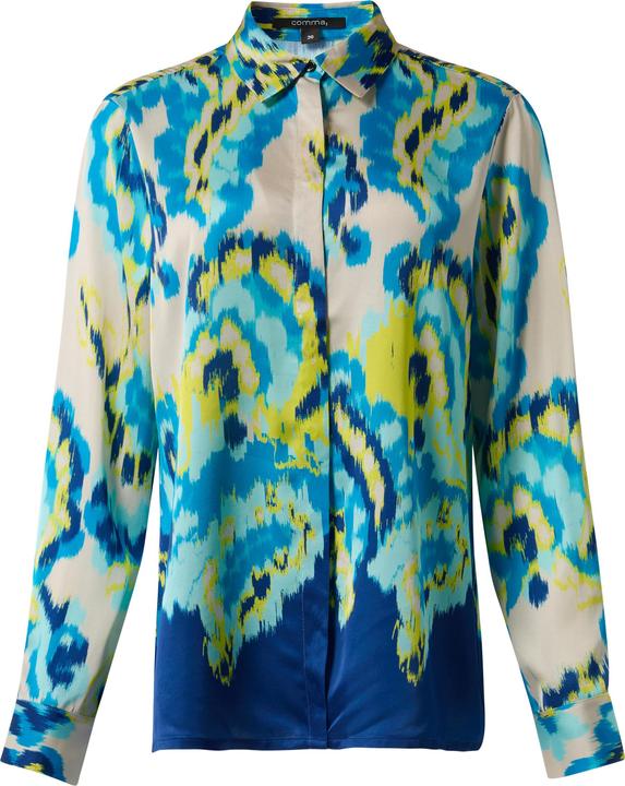 Immagine prodotto Comma Bluse Satinbluse mit Hemdkragen und All-over-Print (36)