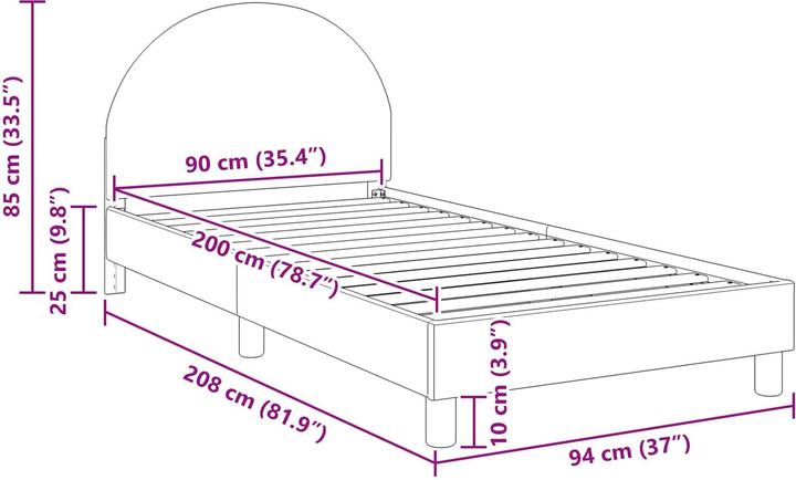 Image du produit vidaXL Schlafzimmermöbel (90 x 200 cm)