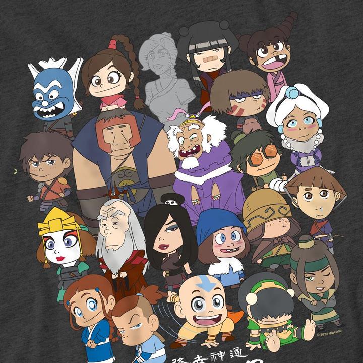 Immagine prodotto Avatar: The Last Airbender Maglietta Gruppo Chibi Adulto Unisex (S)