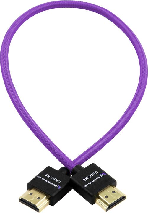 Kondor Blue Gerald Undone MK2 Full HDMI Straight Braided Cable (Purple)(18") (0.45 m)