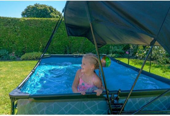 Actual product image Exit Rectangular frame pool 300x200x65 cm with sunshade and filter pump (300 x 230 x 65 cm)