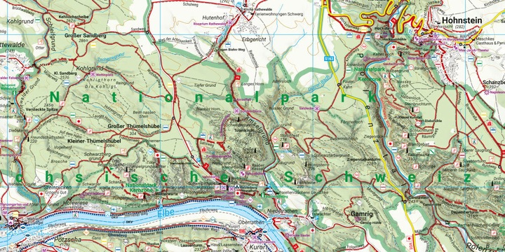 Actual product image Hiking map NP Saxon Switzerland