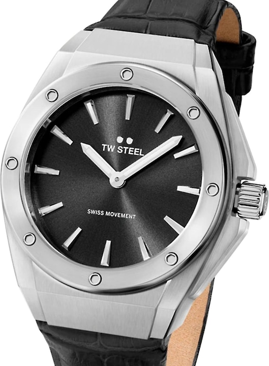 Produktbild TW 1000 Steel CE4033 Horloge CEO Tech Dames 38mm Swiss Movement Zwart Leer (Analoguhr, 38 mm)