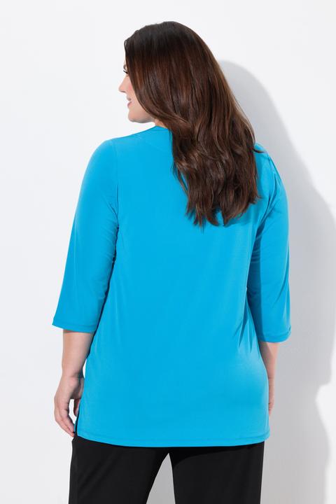 Produktbild Ulla Popken Longshirt, A-Linie, V-Ausschnitt, 3/4-Ärmel (56)