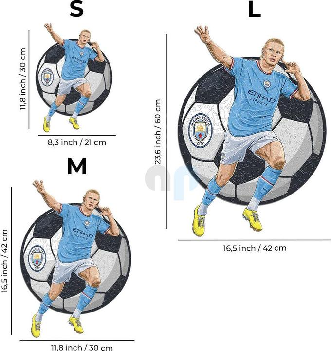 Produktbild Iconic Man City FC - Erling Haaland - Holz Puzzle Grösse L (500 Teile) (500 Teile)