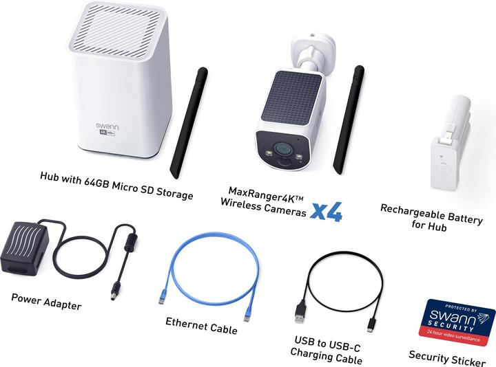 Produktbild Swann MaxRanger 4K Solar Wireless Security System