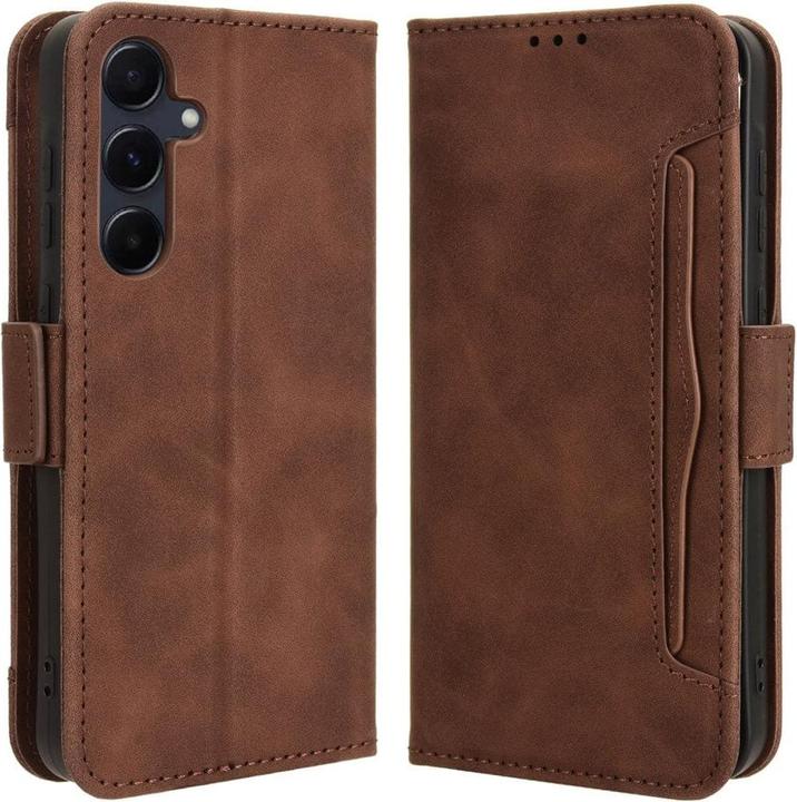 Actual product image Cover-Discount Galaxy A55 - Case with many card slots brown (Samsung Galaxy A55)