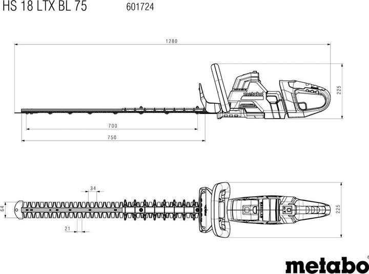Immagine prodotto Metabo HS 18 LTX BL 75 (Batteria ricaricabile)