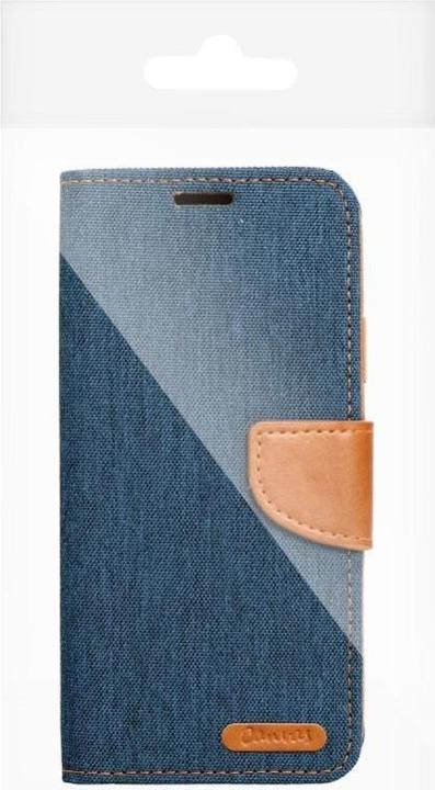 Actual product image OEM Back panel cover CANVAS Book case for XIAOMI Redmi 12C navy blue (Xiaomi Redmi 12C)
