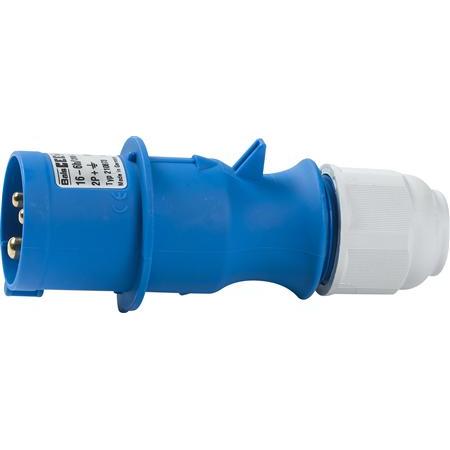 Csdk SL, Steckdose, CEE StikpropH6 230V 16A 3 polet BlåMultigrip kabelaflastning, skrueIP44, Polyamid