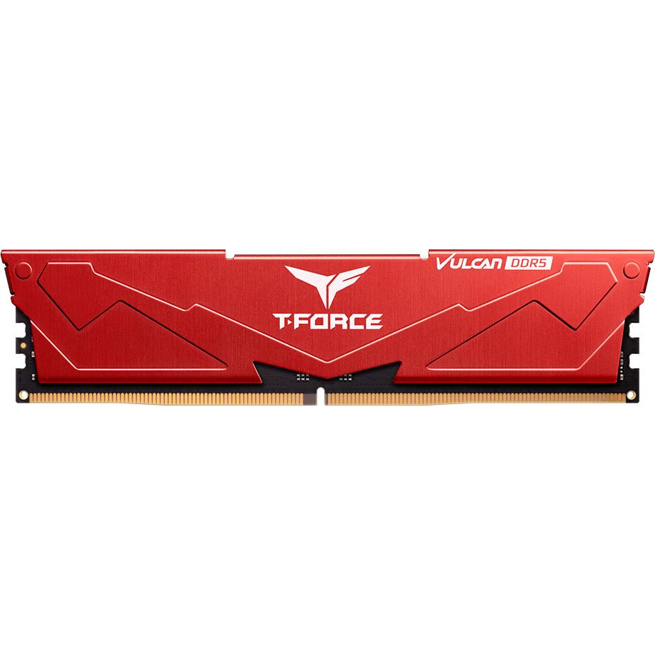 Team Group RAM Team D5 6000 32GB C38 Vulcan red (1 x 32GB, 6000 MHz, DDR5-RAM), RAM, Rot