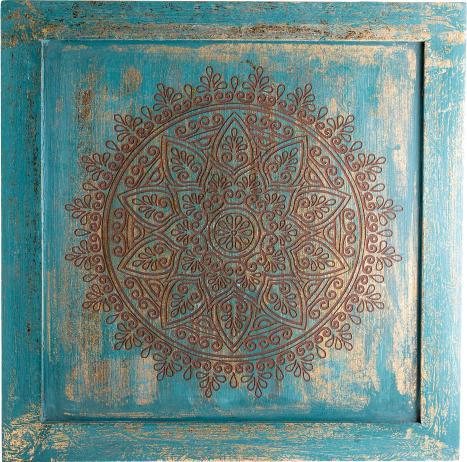 Berk Energiebild „Mandala” mit Grün-Goldverzierung
