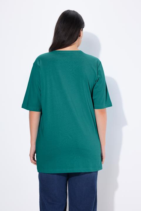 Produktbild Ulla Popken T-Shirt, Basic, Relaxed Fit, V-Ausschnitt, Halbarm (60)