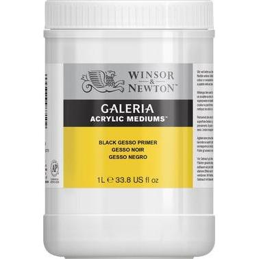 Winsor & Newton, Colore + Vernice per fai da te, Svart gesso 1 l / Black Gesso Primer (1000 ml)