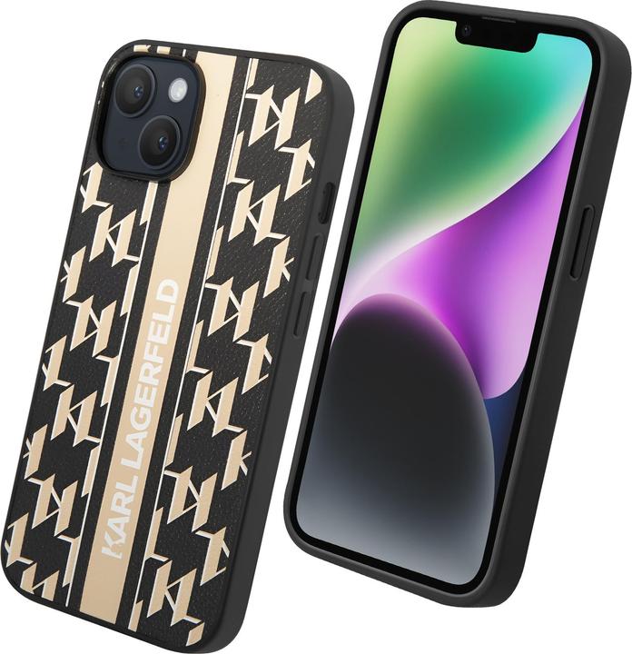 Image du produit Karl Lagerfeld KLHCP14SPGKLSKW iPhone 14 6.1 "étui rigide marron / marron à rayures Monogram (Apple iPhone 14)