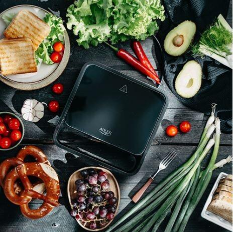 Produktbild Adler Sandwich maker 2 in 1 | AD 3070b | 850 W | Number of plates 2 | Black