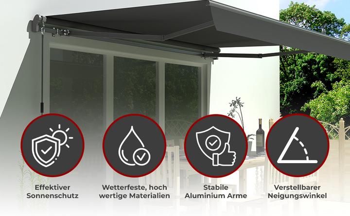 Produktbild Jet-Line Markise Sunset anthrazit 295x200 cm (2.95 m)