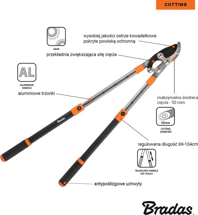 Actual product image Bradas Telescopic lopping shears