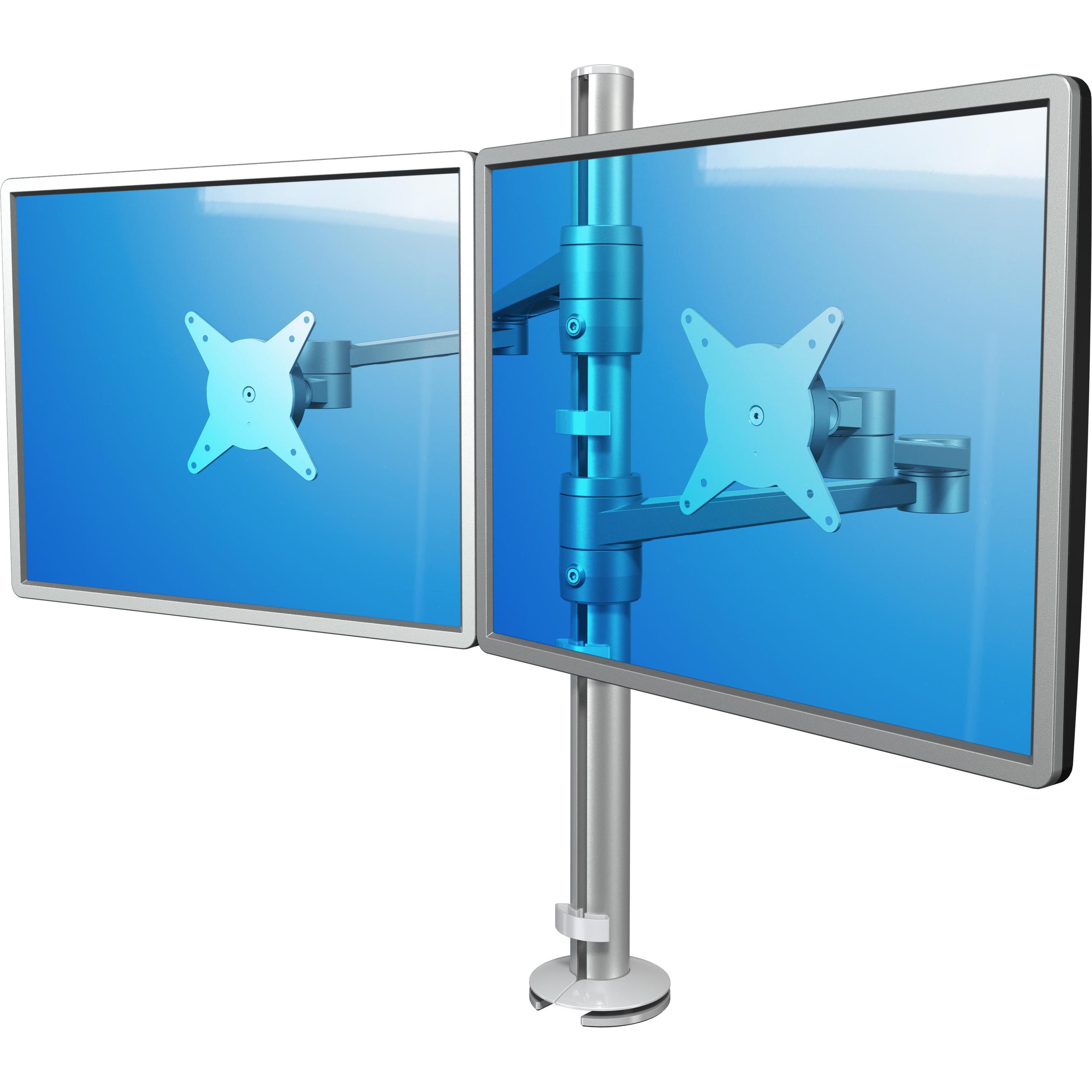 Thumbnail - Dataflex Viewlite Monitorarm - Schreibtisch 142 (Tisch, 29.40"), Monitor Halterung, Silber
