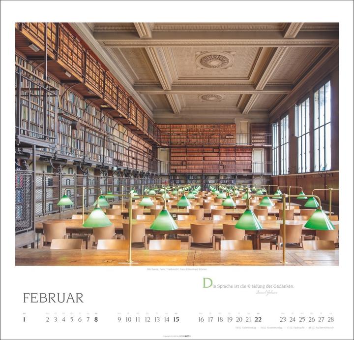 Actual product image Welt der Bibliotheken Kalender 2026 (Special)