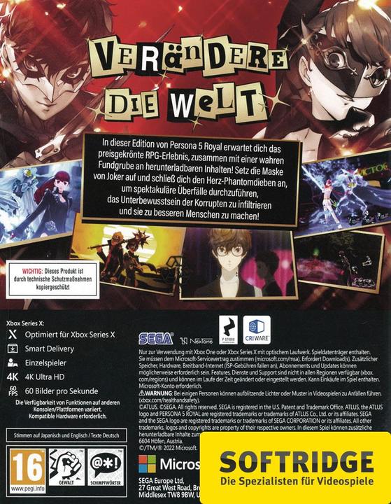 Produktbild Atlus Persona 5 Royal (Xbox Series X, Xbox One X, DE)