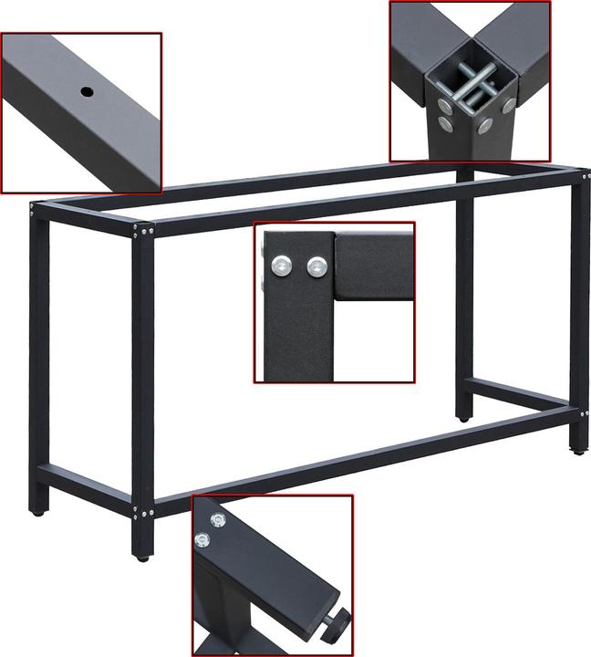 Actual product image Wiltec Workbench frame 125x50x80cm Table frame 250kg Workbench base frame (125 cm, 125 cm)