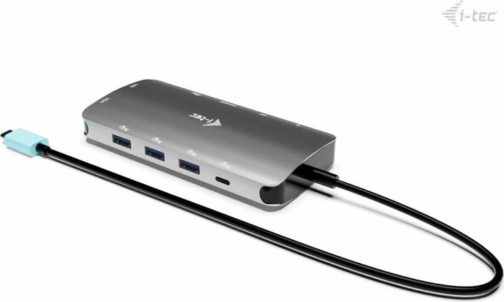 Produktbild i-tec USB-C Metal Nano 3x Display DP HDMI VGA Docking Station LAN Power Delivery 100W (USB-C, 9 Ports)