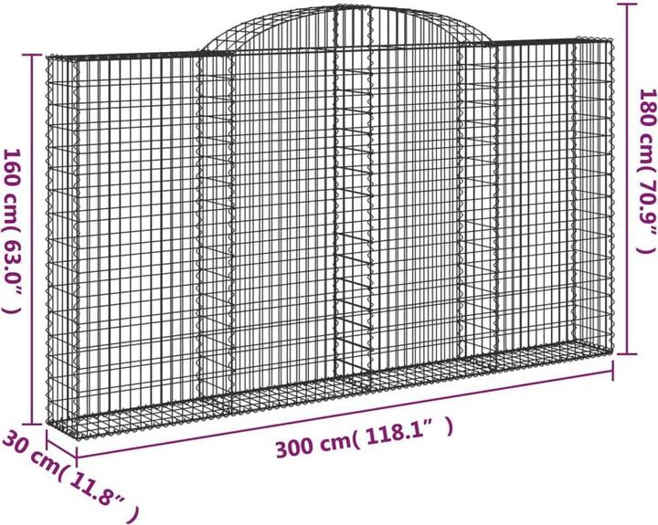 Produktbild vidaXL Gabionenkorb