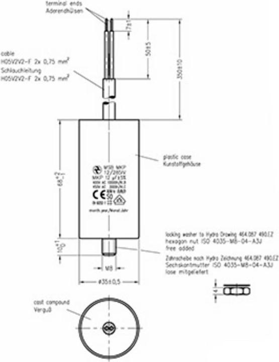 Actual product image MKP motor capacitors