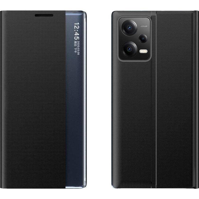 Hurtel New Sleep Case case for Xiaomi Redmi Note 12 Pro+ cover with flip stand black (Xiaomi Redmi Note 12 Pro+), Smartp...