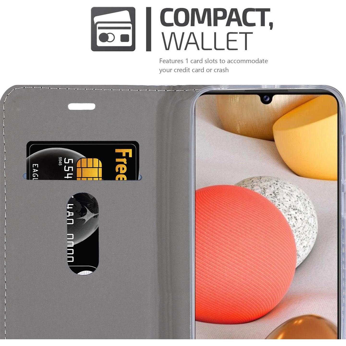 Thumbnail - Cadorabo Book Jeans Optik Cover (Samsung Galaxy A42 5G), Smartphone Hülle, Grau