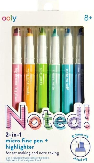 Ooly Fineliner mit Textmarker 2in1 Aufgepasst!