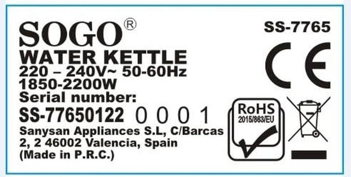 Image du produit Sogo Bouilloire sans fil Retro Strix Control (1.80 l)