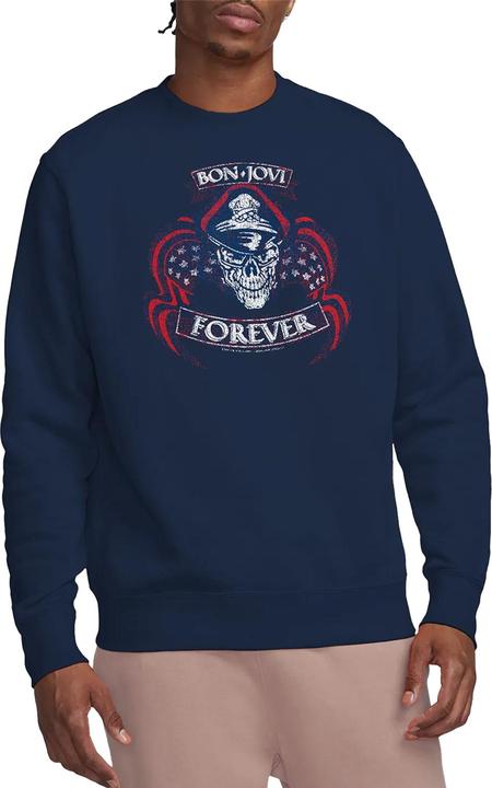 Actual product image Bon Jovi Unisex Adult Forever Skull Sweatshirt (4XL)