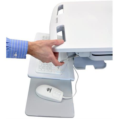 Thumbnail - Ergotron Cart with LCD Pivot, LiFe Powered, 2 Drawers - Wagen - für LCD-Display / PC-Ausr, Notebookwagen, Weiss